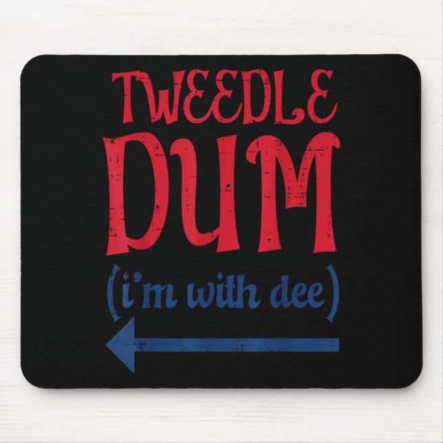 Tle Dum Mit Dee Halloween-Passende Kostüme Männer Mousepad (Vorne)