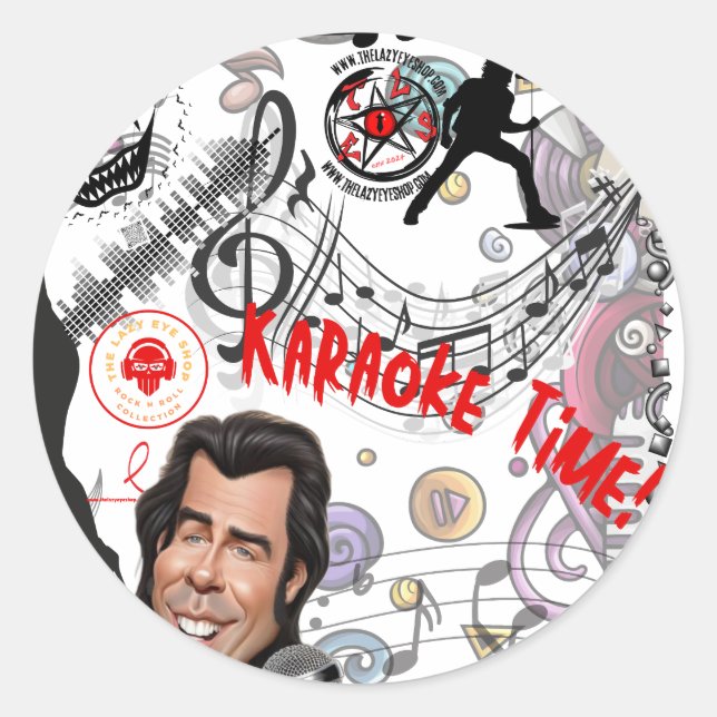 TLES Karaoke Time Round Sticker (Vorderseite)