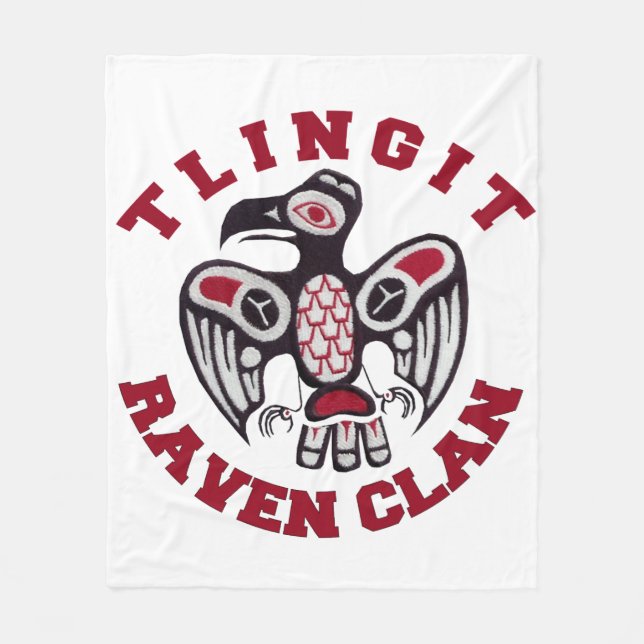 Tlingit-Raben-Clan 50"" Decke der Fleece-x60 (Vorderseite)