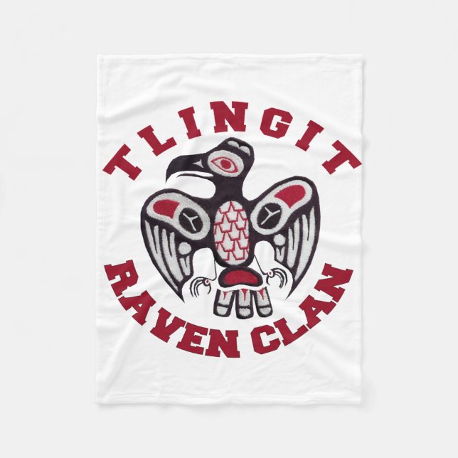 Tlingit-Raben-Clan-Fleece-Decke Fleecedecke (Vorderseite)