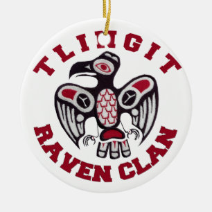 Tlingit-Raben-Clan-Keramik-Verzierung Keramikornament