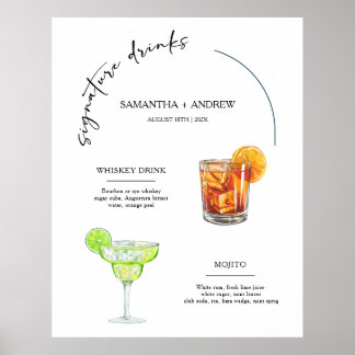 Tltgant Signature Drink Menü Hochzeit Poster