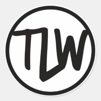 TLW Logo-Aufkleber glänzen Runder Aufkleber