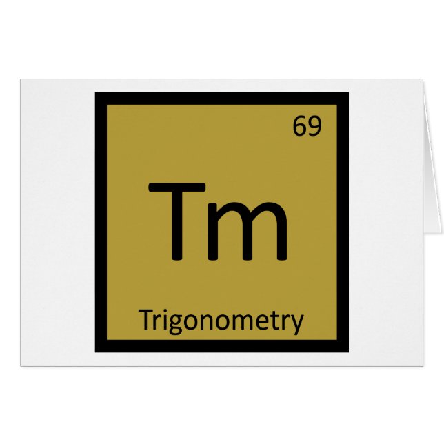Tm - Periodische Tabelle der Trigonometrie Math Ch (Vorderseite (Horizontal))