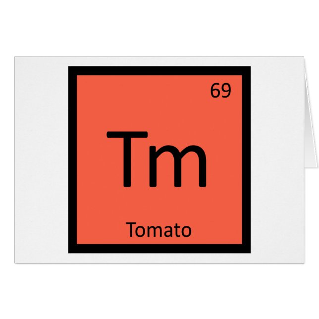 Tm - Periodisches Tabellensymbol der Tomato Fruit  (Vorderseite (Horizontal))