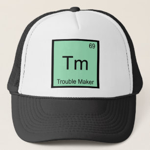 Tm - Symbol für das Symbol "Trouble Maker Chemie" Truckerkappe