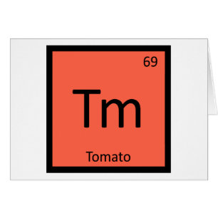 Tm - Tomatenfrucht Chemie Periodensystemsymbol