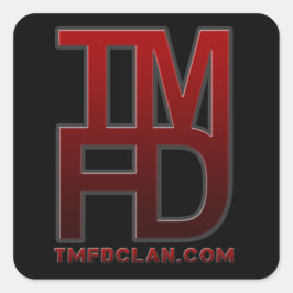 TMFD Alte Logo-Aufkleber Quadratischer Aufkleber