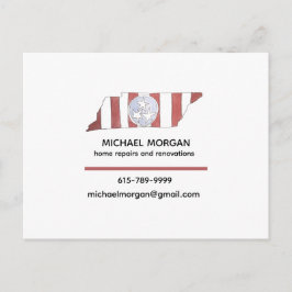 TN state flag business cards Postkarte