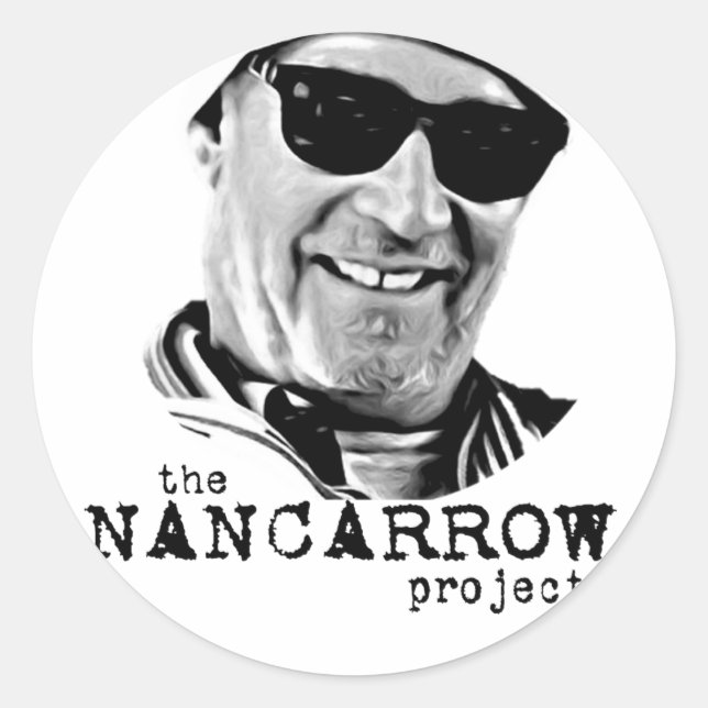 TNP-Sticker — Schwarzes Logo Runder Aufkleber (Vorderseite)