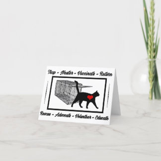 TNR Cat Rescue Trap Neuter Return Adoptier Volunte Dankeskarte