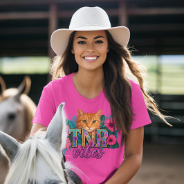 TNR Vibes Trap Neuter Return Cat Rescue T-Shirt