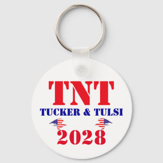 TNT-Kampagne Tucker & Tulsi 2028 USA-Präsident Schlüsselanhänger