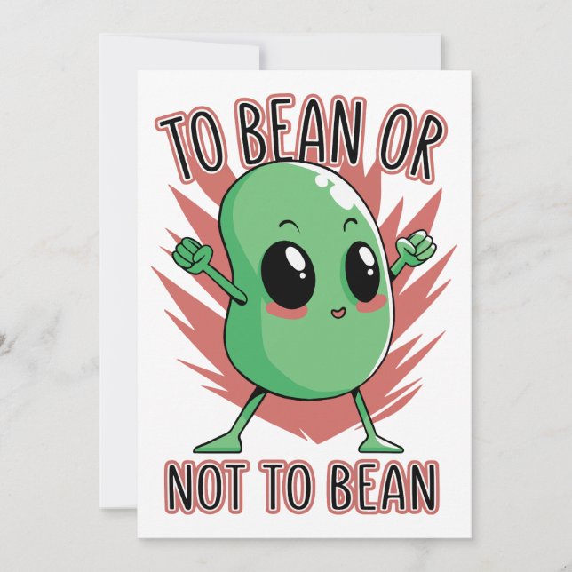 To bean or not to bean einladung (Vorderseite)