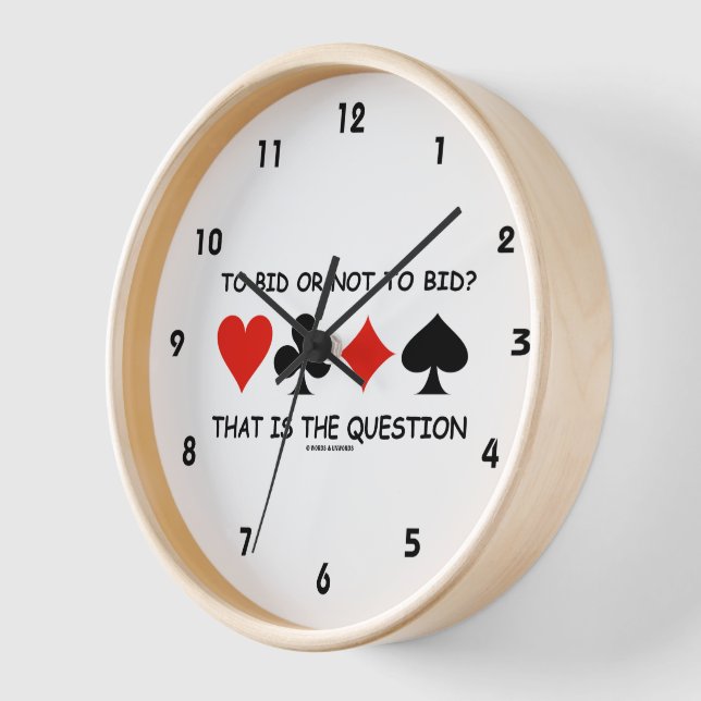 to bid or not to bid that is the frage? Bridge Uhr (Winkel)