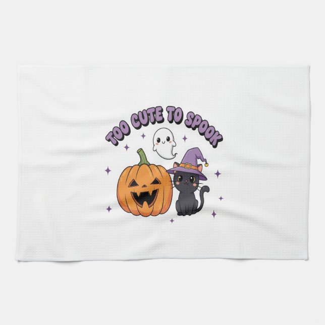 To Cute to Spook Halloween Geschirrtuch (Horizontal)
