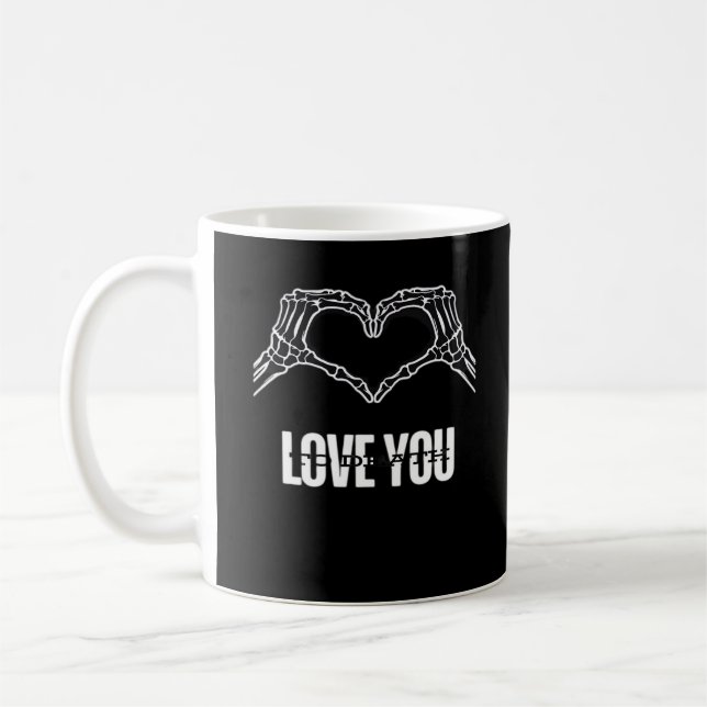To Death - Skeleton Heart Hands Classic Kaffeetasse (Links)