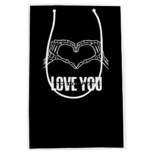 To Death - Skeleton Heart Hands Classic Mittlere Geschenktüte