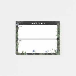 To-Do AM/PM Post-it Notiz - Dunkles Whimsical Desi