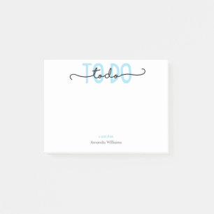 TO DO - Blau HINZUFÜGEN SIE IHREN NAME BUJO Post-it Klebezettel