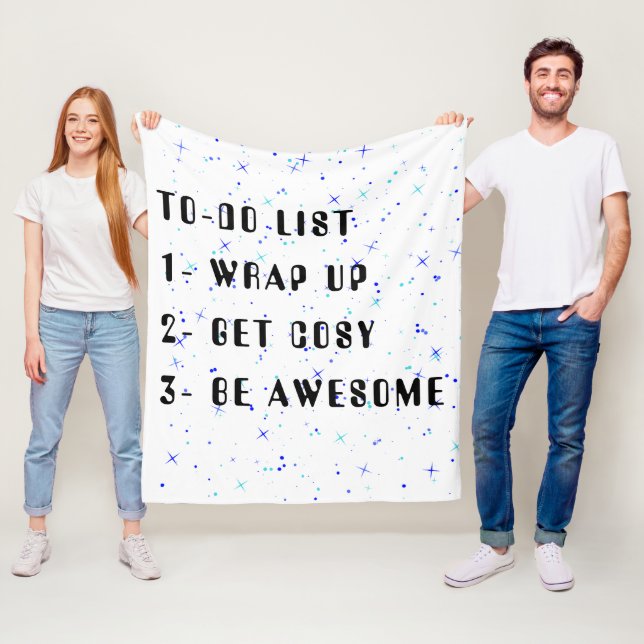 "To-Do-List" - Cooles Motivierend Fleece-Blanket Fleecedecke (Beispiel)