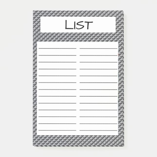 TO DO LIST  POST-IT KLEBEZETTEL (Vorderseite)