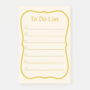 To-Do-Liste & Goldener Rahmen Post-it Klebezettel