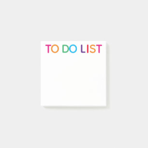 To-Do-Liste Helle Mehrfarbig 3 x 3 Post-it Klebezettel