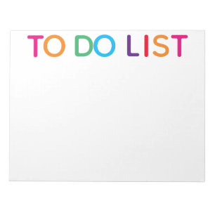 To-Do-Liste Helles Buntes Blockdruck-Notizbuch 28  Notizblock