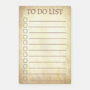 To-Do-Liste im alten Vintage-Stil Notizen
