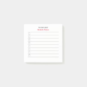 TO-DO-LISTE Minimalistische moderne angekreuzte Kä Post-it Klebezettel