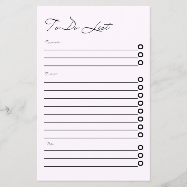 To-Do-Liste Planer Flyer (Vorne)