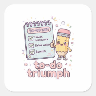 To-Do-Triumph Süße Checkliste Aufkleber