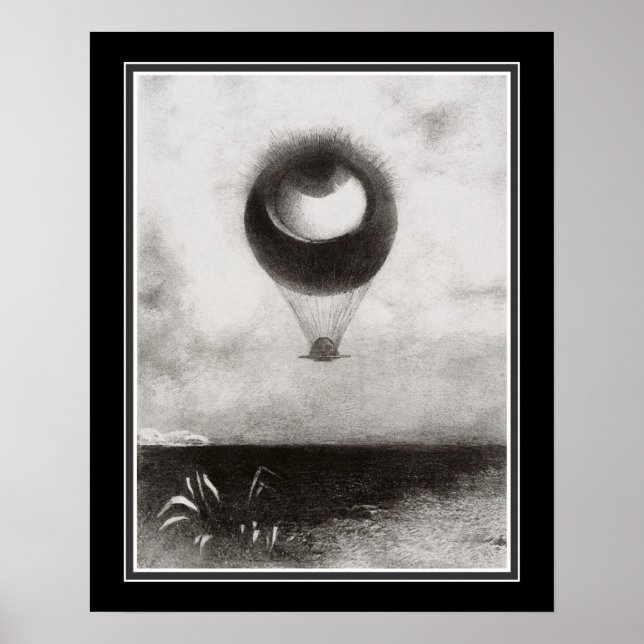 "To Edgar Poe" von Odilon Redon ca. 1882 Poster (Vorne)