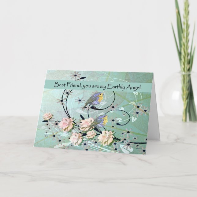 To Friend (Abschied von einer unheilbaren Freundin Karte (Vorderseite)