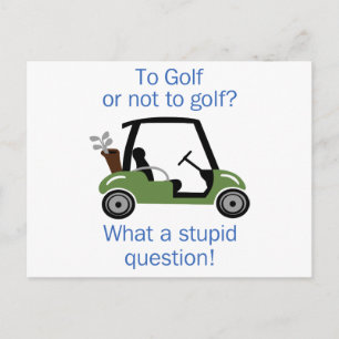 To Golf or Not Postkarte