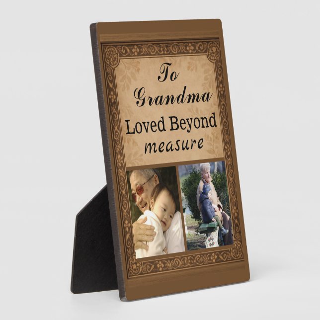 To Grandma – Loved Beyond Measure Plaque Fotoplatte (Seite)