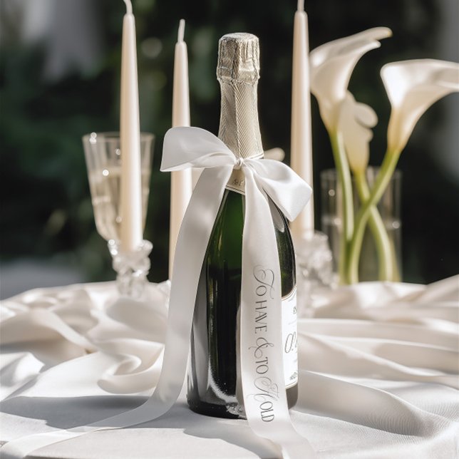 To Have and To Hold Single Inscription Wedding Satinband (To Have and To Hold Single Inscription Wedding Satin Ribbon)