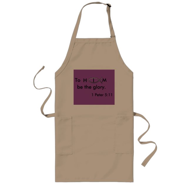 To Him be the glory Quote Apron Lange Schürze (Vorne)