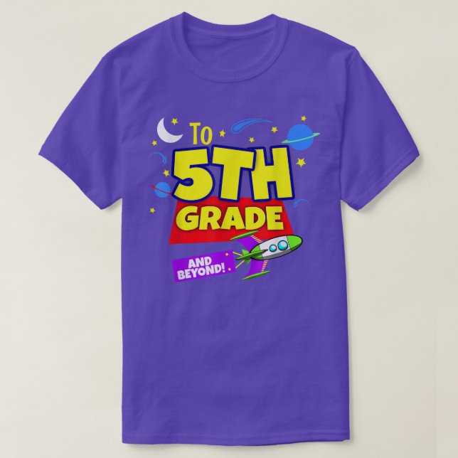 To Infinity And Beyond Back To School Fifth Grade  T-Shirt (Design vorne)