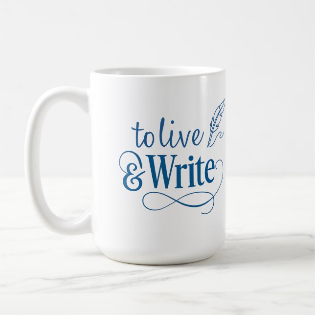 To Live & Write Kaffeetasse - 0,44 l  (Links)
