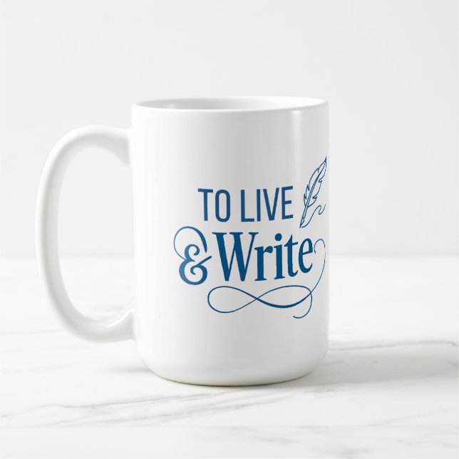 To Live & Write Kaffeetasse - 0,44 l  (Links)
