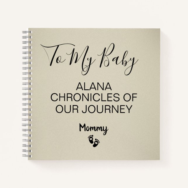 To My Baby Keepsake Pregnancy Journal Notizbuch (Vorderseite)