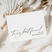 "To my Best Friend on my Wedday" Message Card