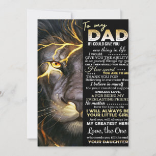 To my dad Adorable Letter Lovely Gift Feiertagskarte