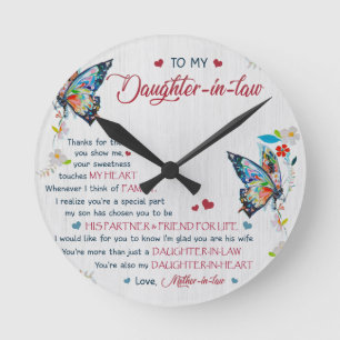 To my daughter-in-law runde wanduhr