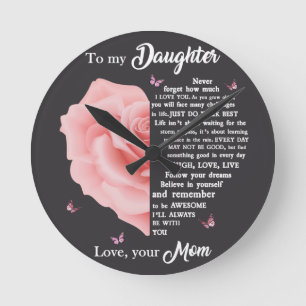To my daughter runde wanduhr
