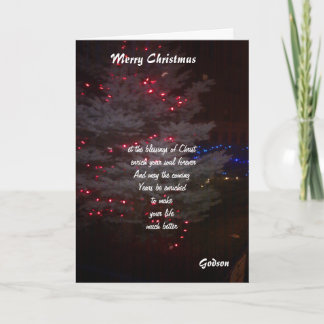 to my godson Christmas cards Feiertagskarte