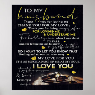 To my Husband   Best Gift For Husband Poster