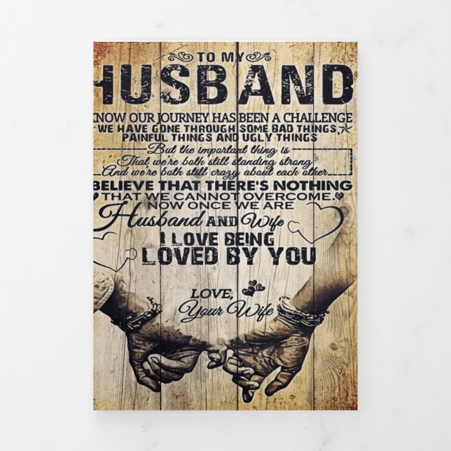 To My Husband | Birthday Gift To Husband | Dreifach Gefaltete Ankündigung (Cover)